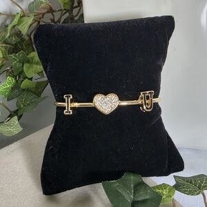 Gold Filled Open I Love You Cuff Bracelet